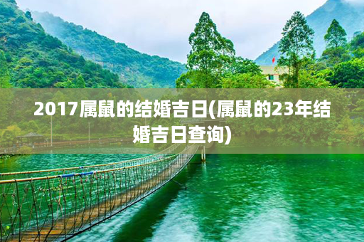 2017属鼠的结婚吉日(属鼠的23年结婚吉日查询)第1张-八字查询