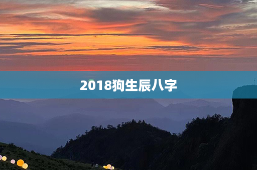 2018狗生辰八字第1张-八字查询