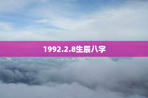 1992.2.8生辰八字第1张-八字查询