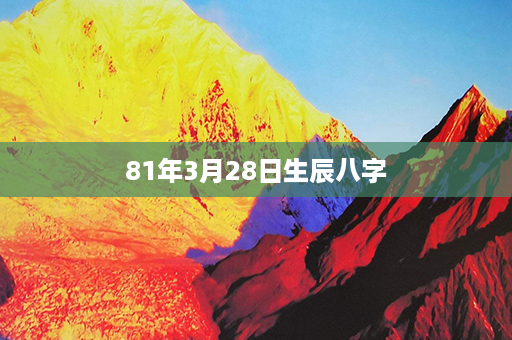 81年3月28日生辰八字第1张-八字查询