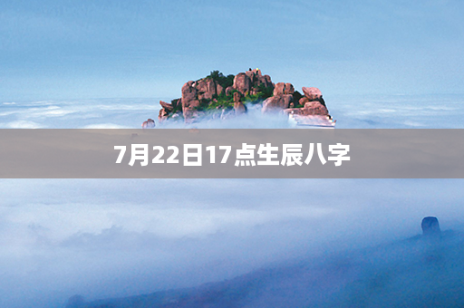 7月22日17点生辰八字第1张-八字查询