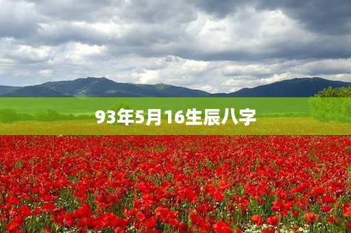 93年5月16生辰八字第1张-八字查询