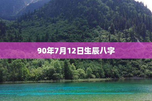 90年7月12日生辰八字第1张-八字查询