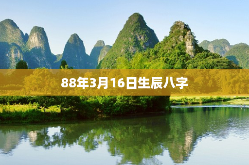 88年3月16日生辰八字第1张-八字查询