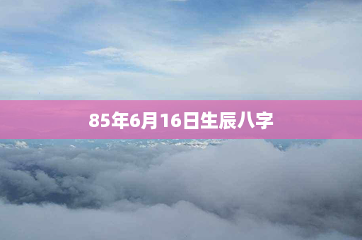 85年6月16日生辰八字第1张-八字查询