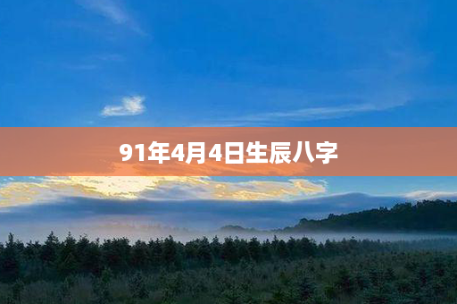 91年4月4日生辰八字第1张-八字查询