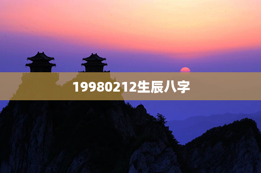 19980212生辰八字第1张-八字查询