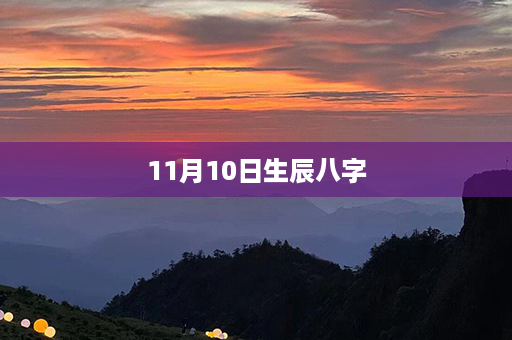 11月10日生辰八字第1张-八字查询