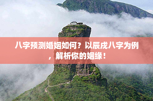 八字预测婚姻如何？以辰戌八字为例，解析你的姻缘！第1张-八字查询