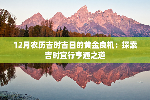 12月农历吉时吉日的黄金良机：探索吉时宜行亨通之道第1张-八字查询