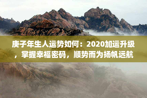 庚子年生人运势如何：2020加运升级，掌握幸福密码，顺势而为扬帆远航！第1张-八字查询