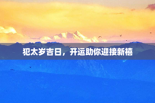 犯太岁吉日，开运助你迎接新禧第1张-八字查询